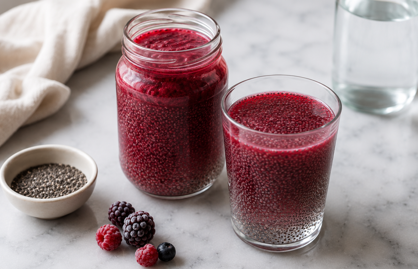 Chilled Berry & Chia Hydration Glass