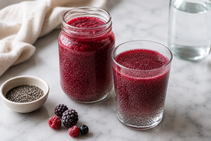 Chilled Berry & Chia Hydration Glass