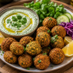 Falafel Bites with Herb Dip